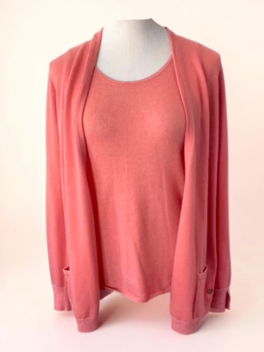 Loro Piana Baby Cashmere Silk Blend Sweater Twin Set Size 40 Italy